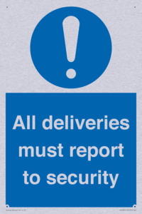 All deliveries must report to security